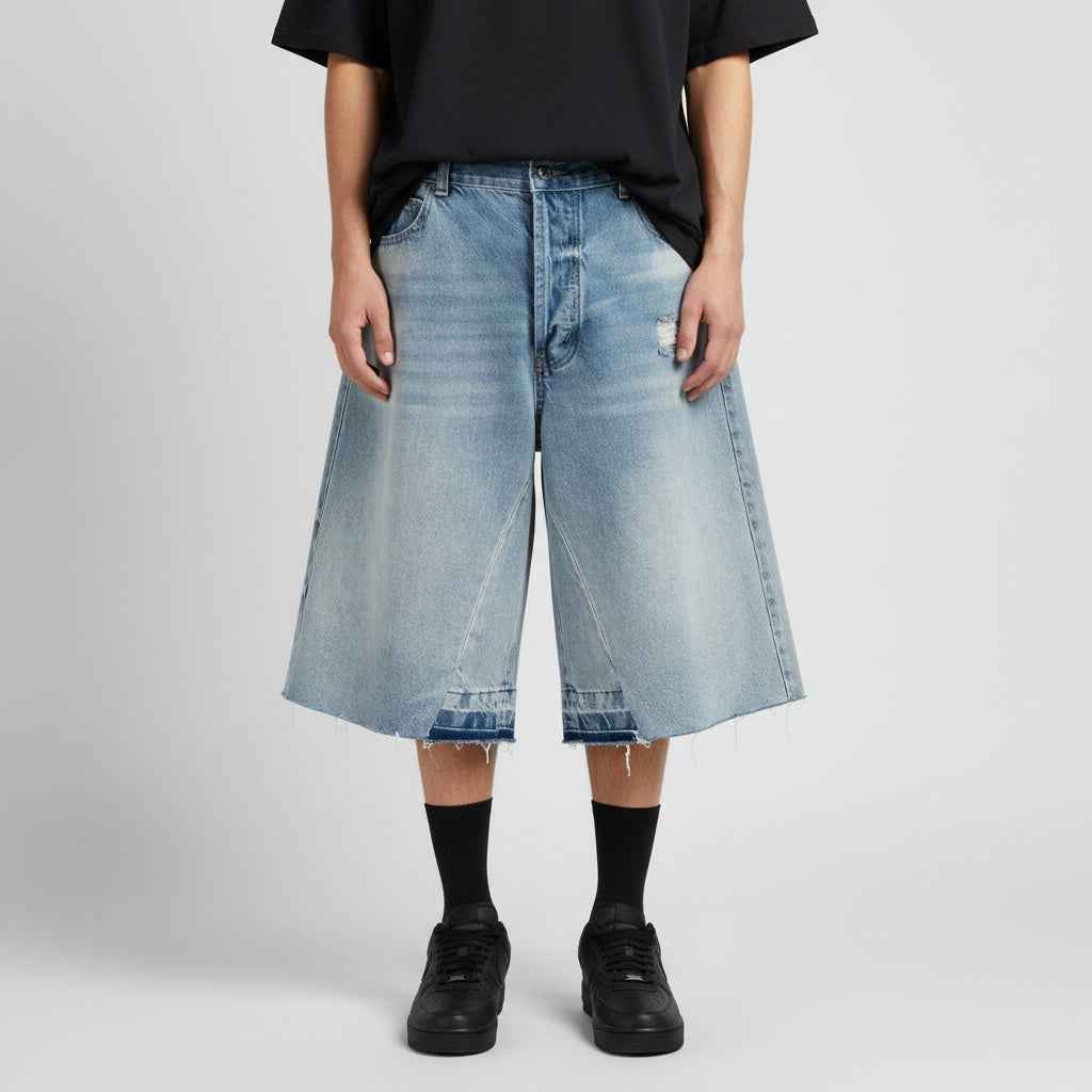 Raw Hem Denim Shorts
