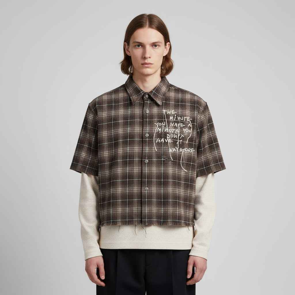 Last Minute Layered Plaid Shirt