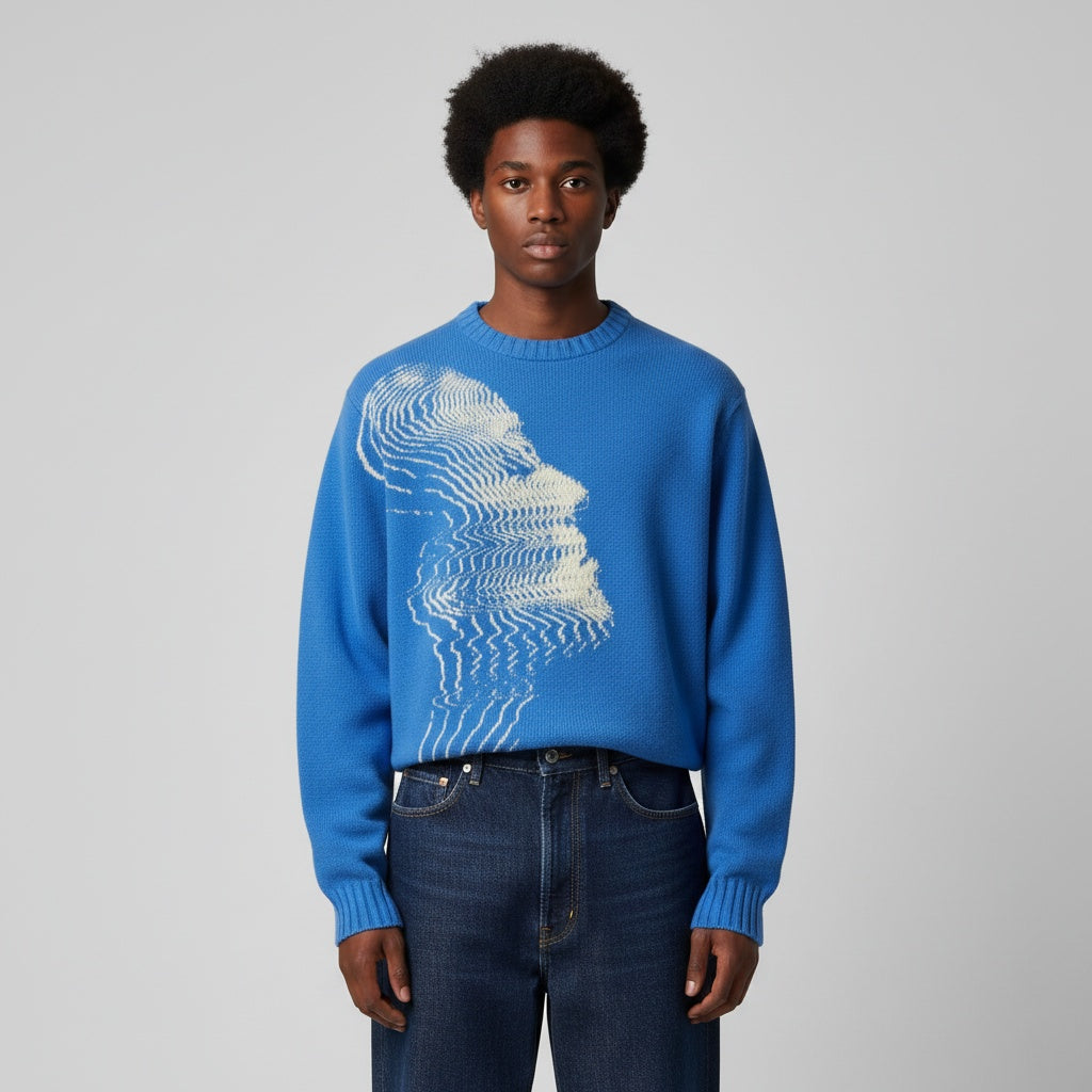 Blue Face Sweater 002wardrobe