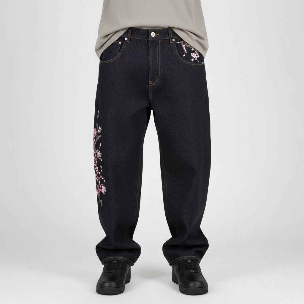 Cherry Blossom Denim Jeans