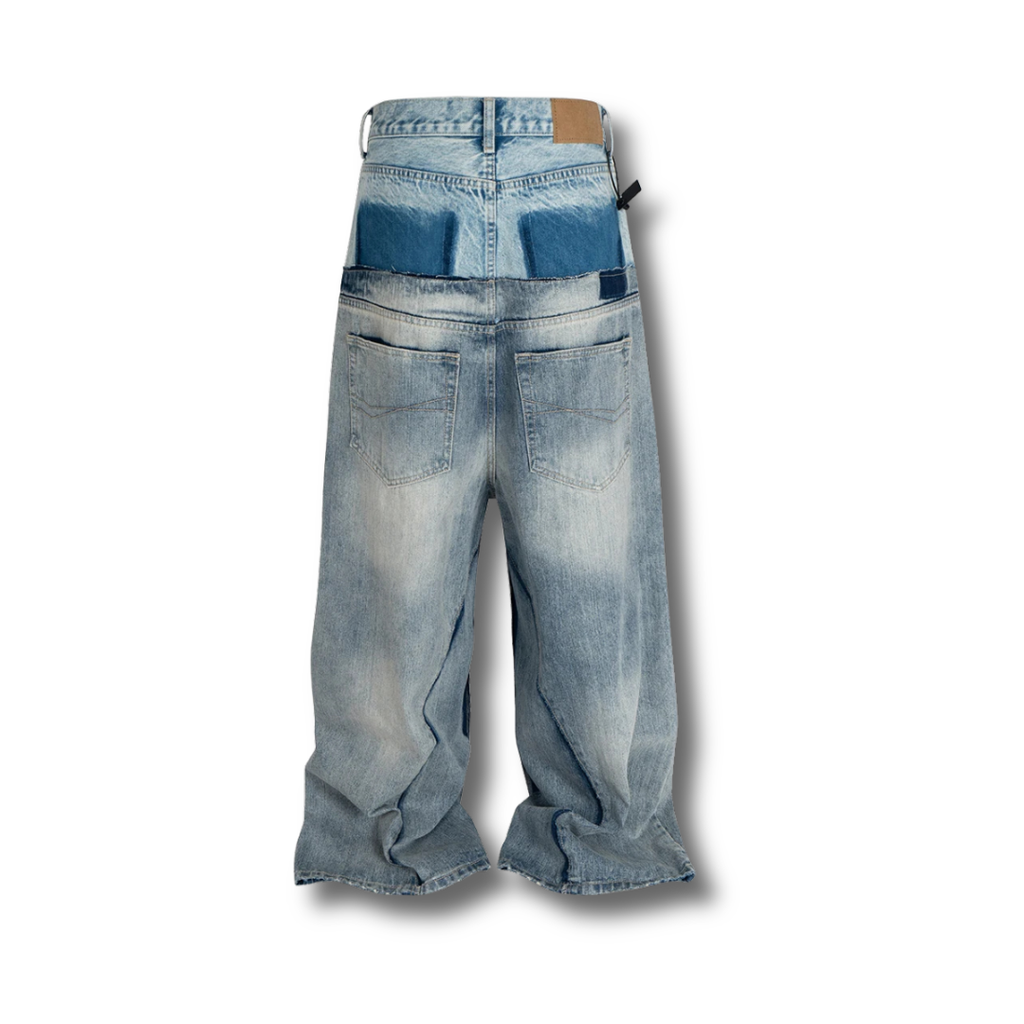 Double Waist Baggy Jeans