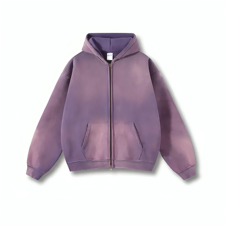 Washed Zip-up Hoodies 002wardrobe