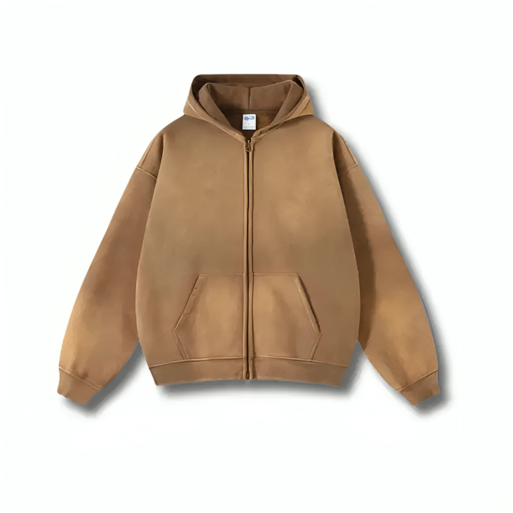 Washed Zip-up Hoodies 002wardrobe