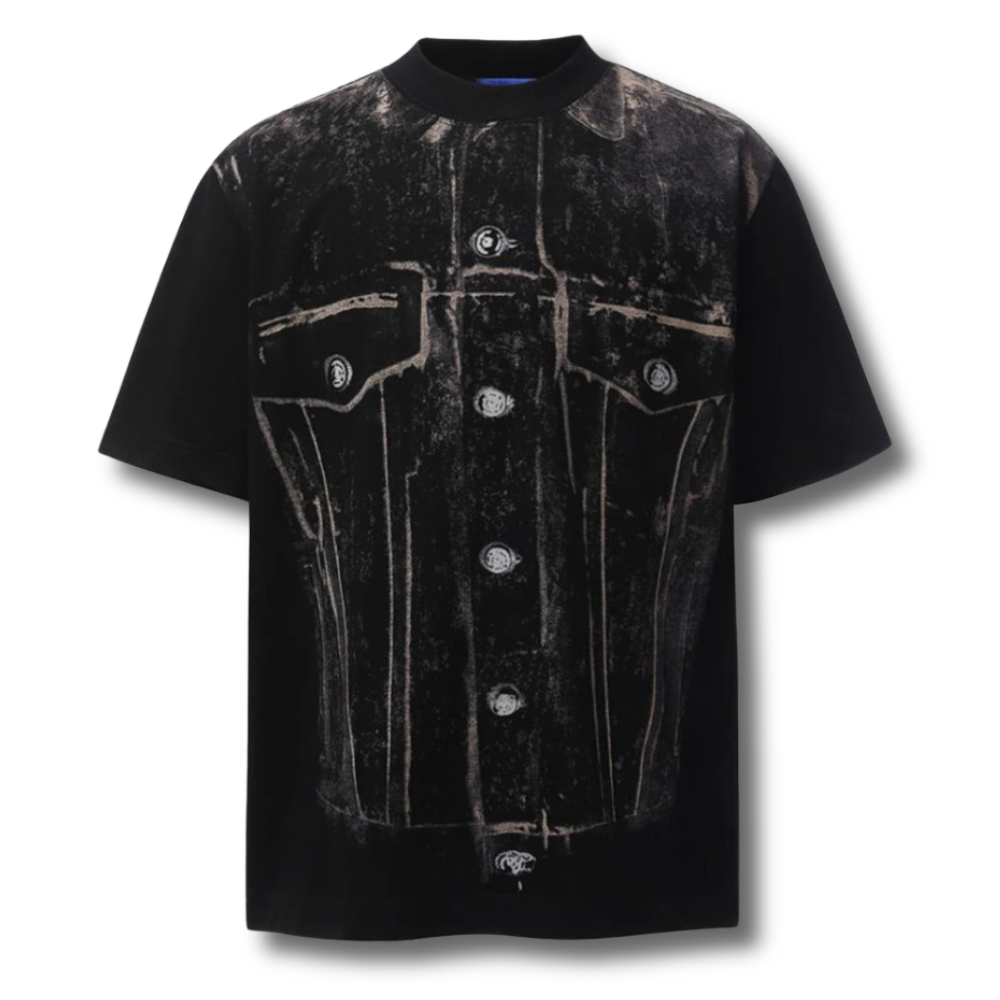 Denim Trace Graphic T-shirt 002wardrobe