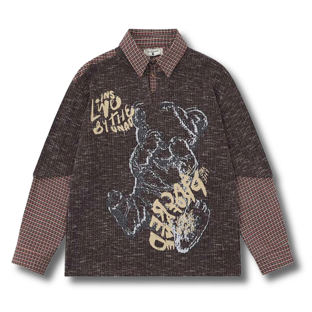 Deconstructed Plaid Polo 002wardrobe