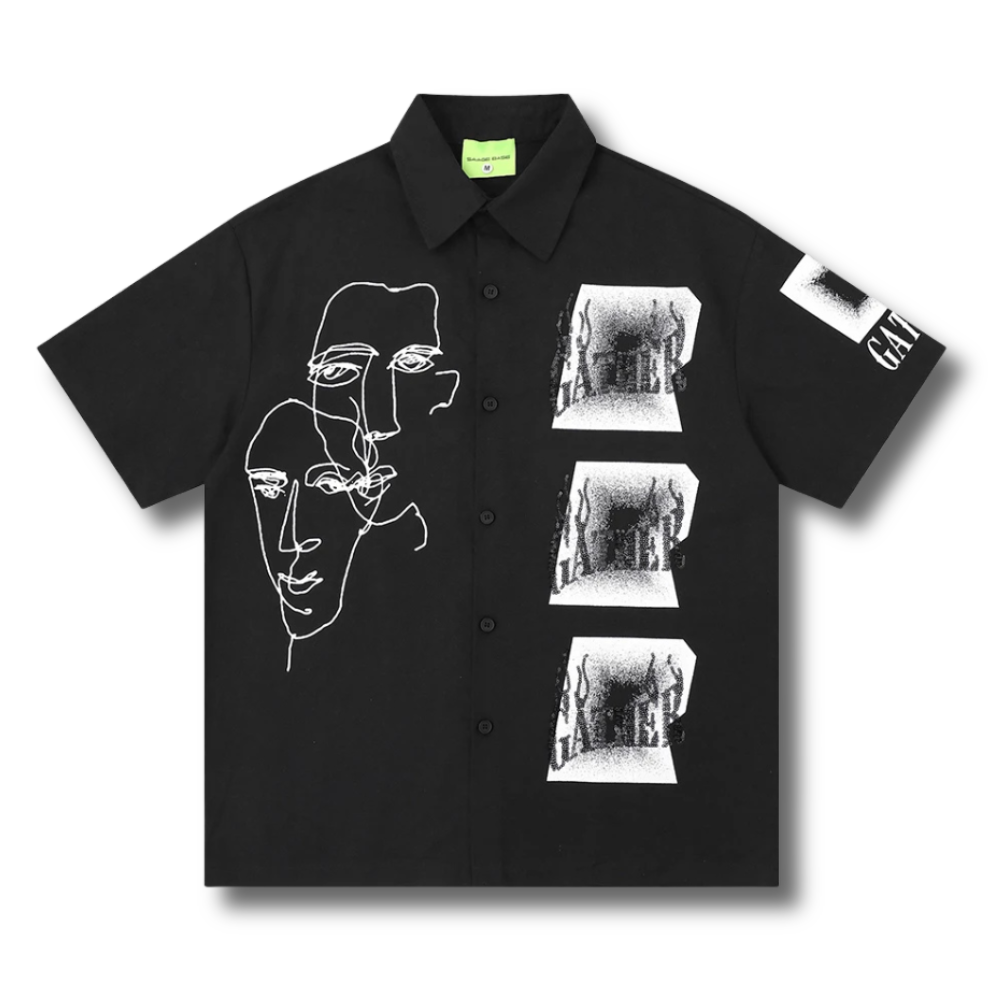 Abstract Trace Button-Up 002wardrobe
