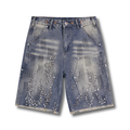 Ignition Studded Denim Shorts 002wardrobe
