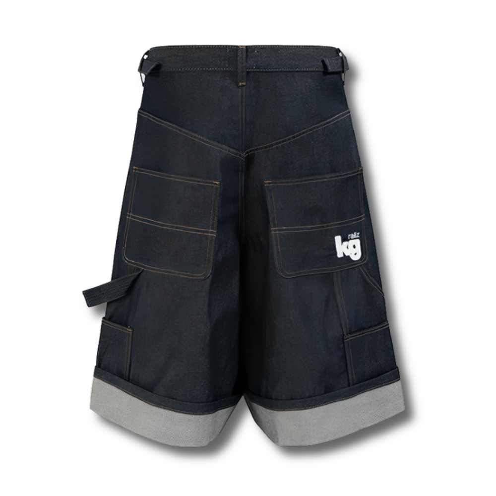 Panel Denim Utility Shorts 002wardrobe