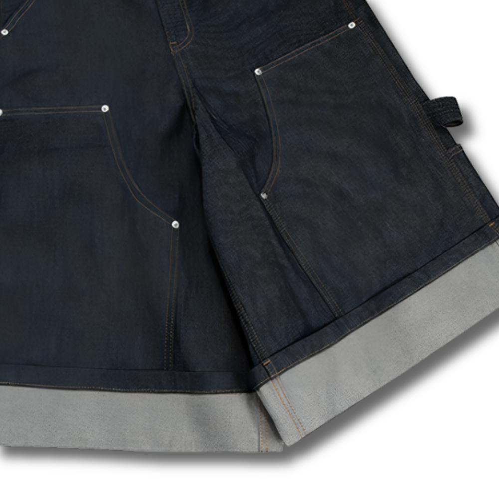 Panel Denim Utility Shorts 002wardrobe
