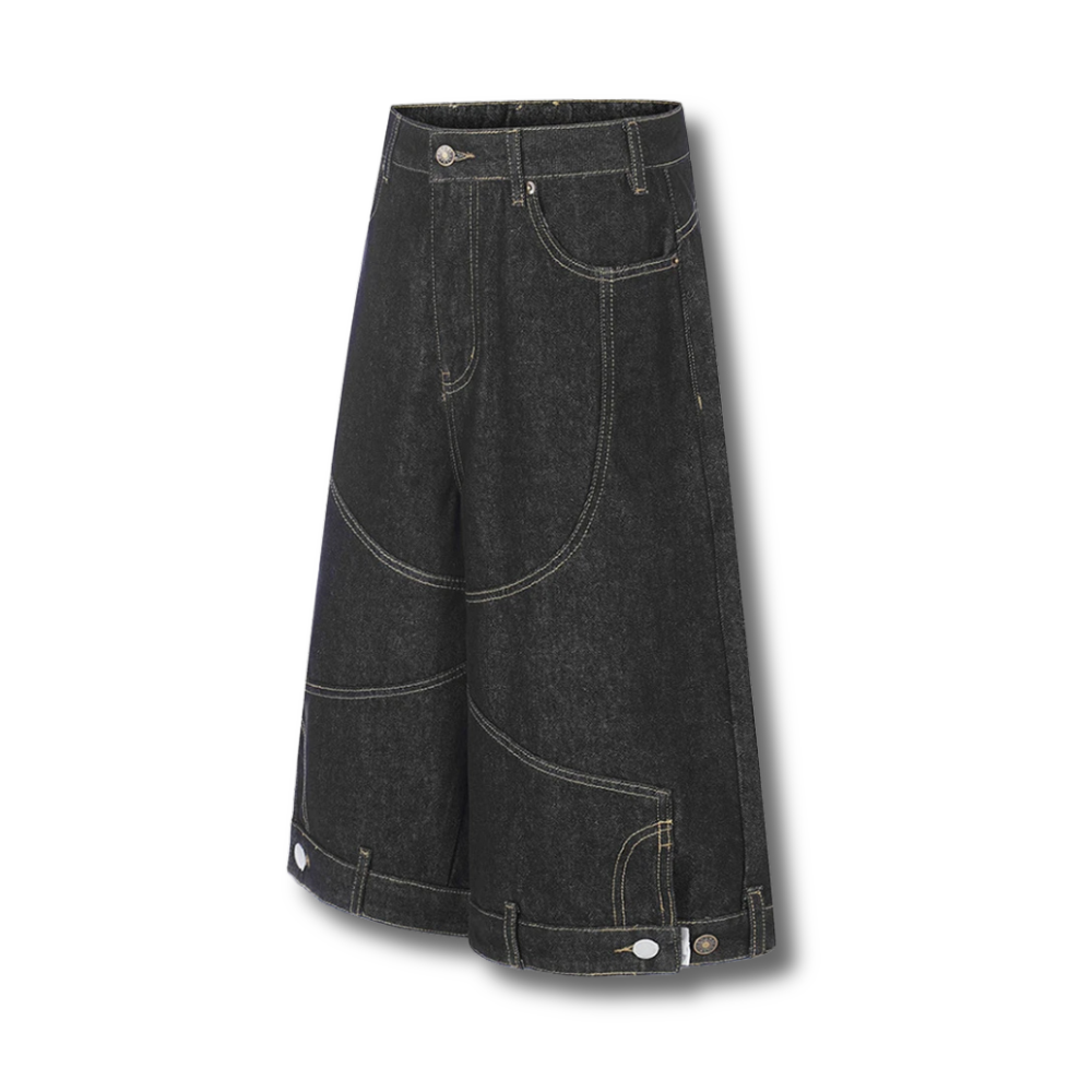 Arched Panel Embroidery Shorts 002wardrobe