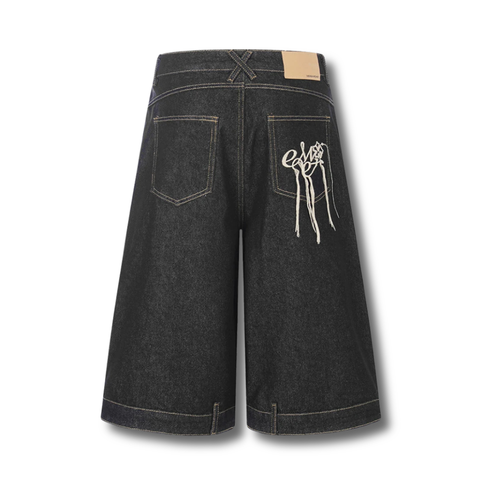 Arched Panel Embroidery Shorts 002wardrobe