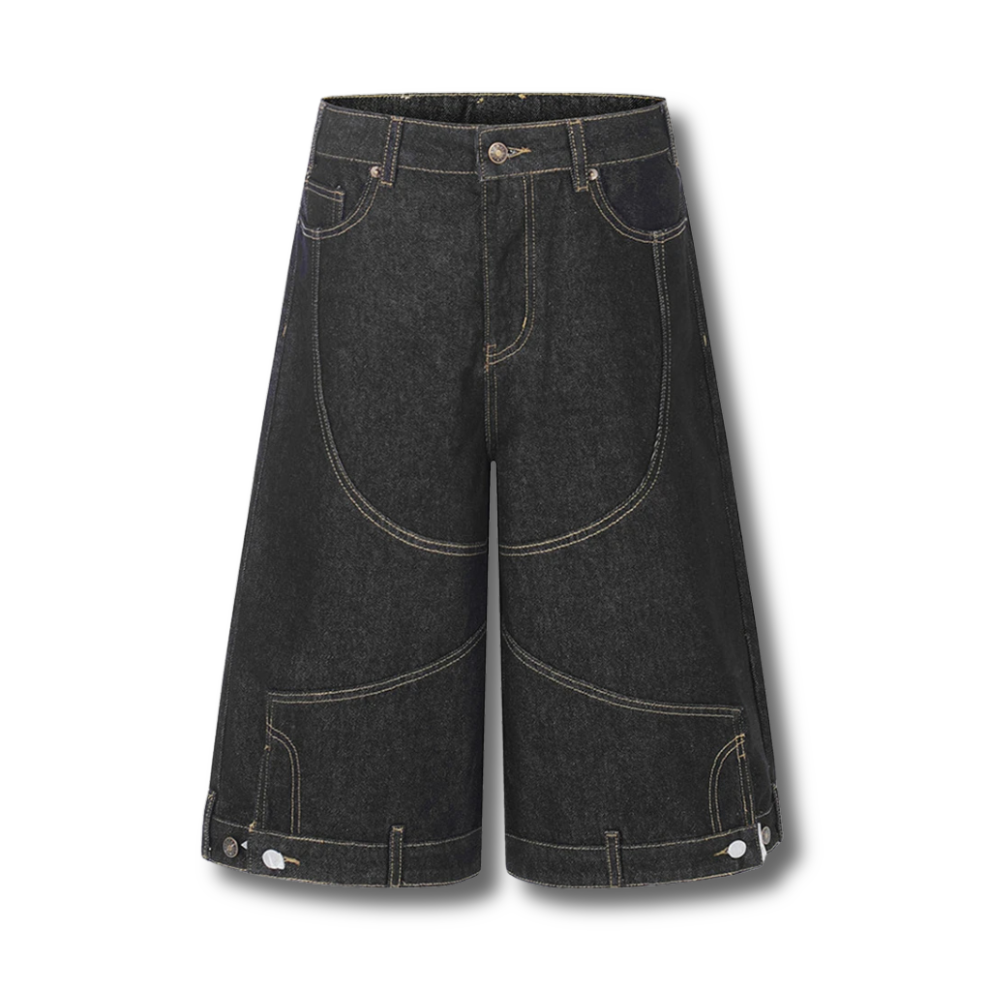 Arched Panel Embroidery Shorts 002wardrobe