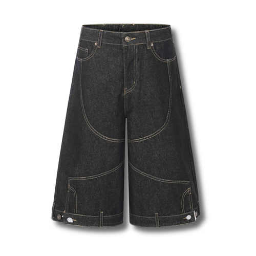 Arched Panel Embroidery Shorts 002wardrobe