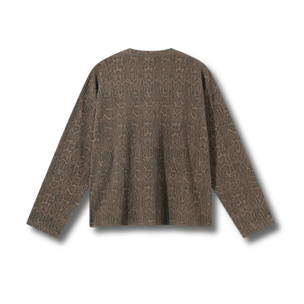 Textured Python Long-Sleeve