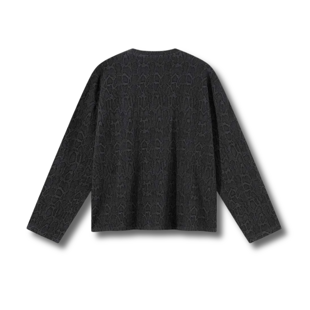 Textured Python Long-Sleeve