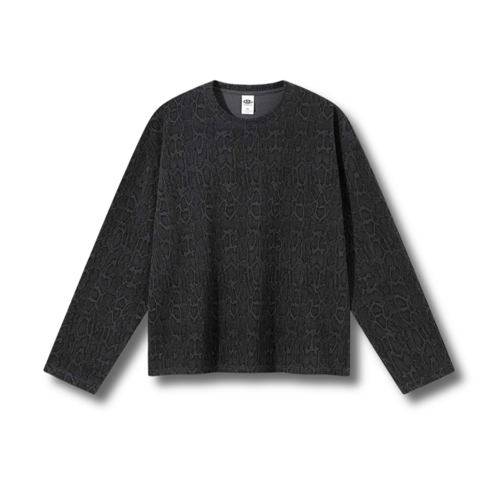 Textured Python Long-Sleeve
