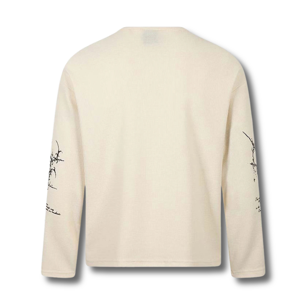 Gothic Angel Henley Thermal Long-Sleeve