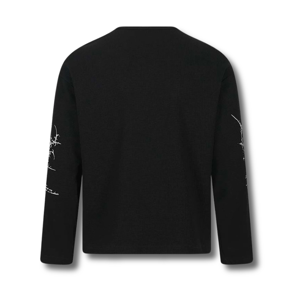 Gothic Angel Henley Thermal Long-Sleeve