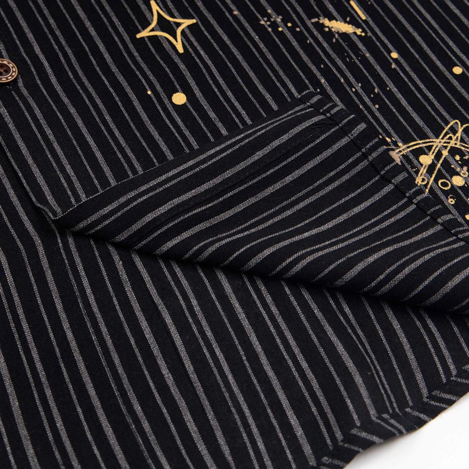 Celestial Pinstripe Short-Sleeve Shirt