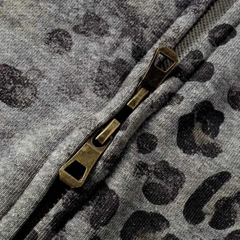 Leopard Hoodies Men Streetwear Harajuku Hip Hop Oversized Hoodies Jackets Casual Loose Vintage Hoodies Sweatshirts