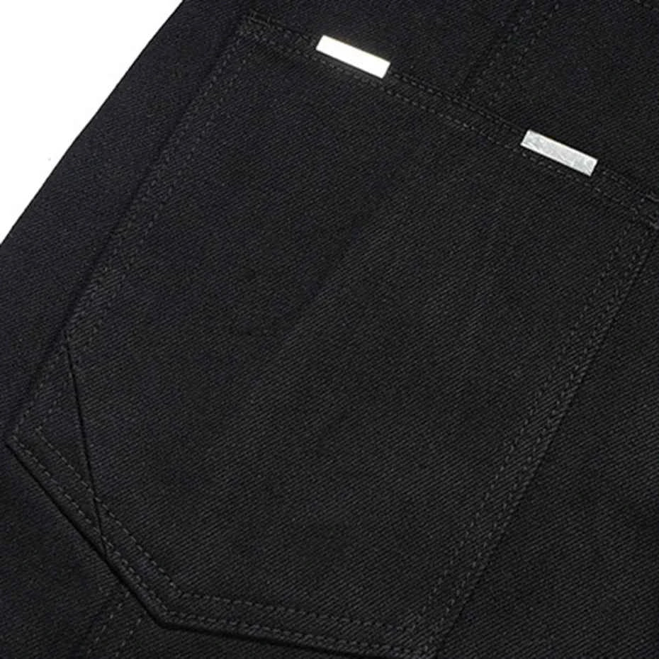 Men Flared Jeans Fashion Metal Rivet Denim Pants Man Black Flare Jeans Trousers