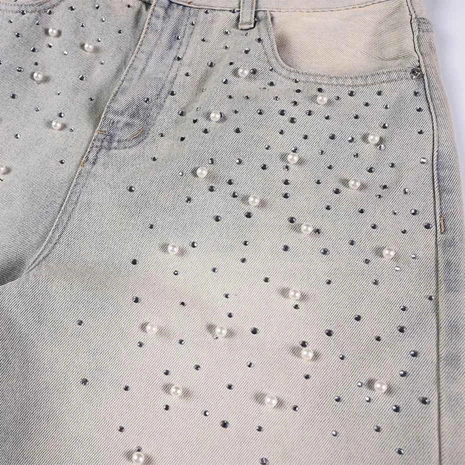 Pearl-Fragment Wide-Leg Shorts