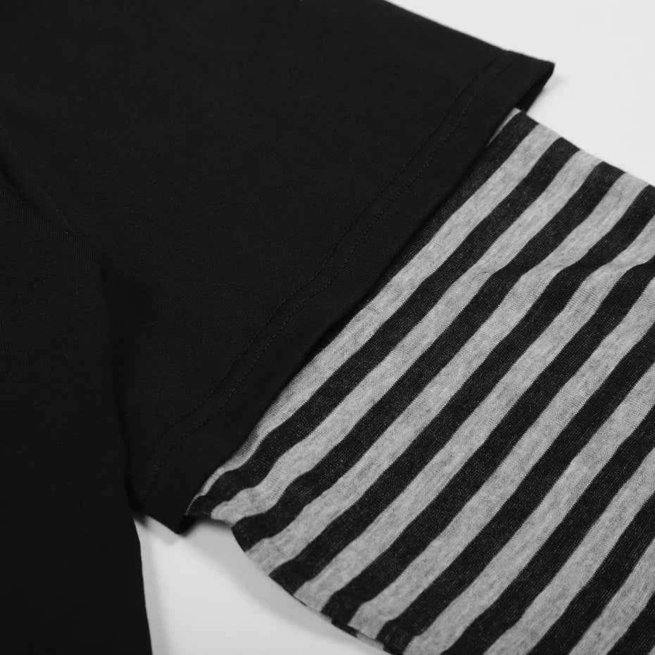 Men Hip Hop Oversized T Shirts Streetwear Harajuku Y2K Long Sleeve T-shirts Unisex Casual Loose Tshirts Tee Tops