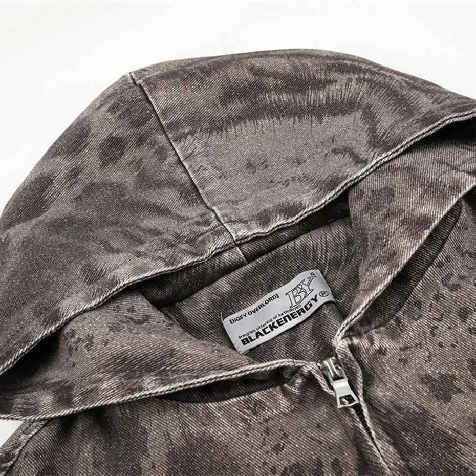 Men Vintage Jackets Streetwear Harajuku Hip Hop Oversized Leopard Jackets Coat Unisex Retro Y2K Jackets Outwear