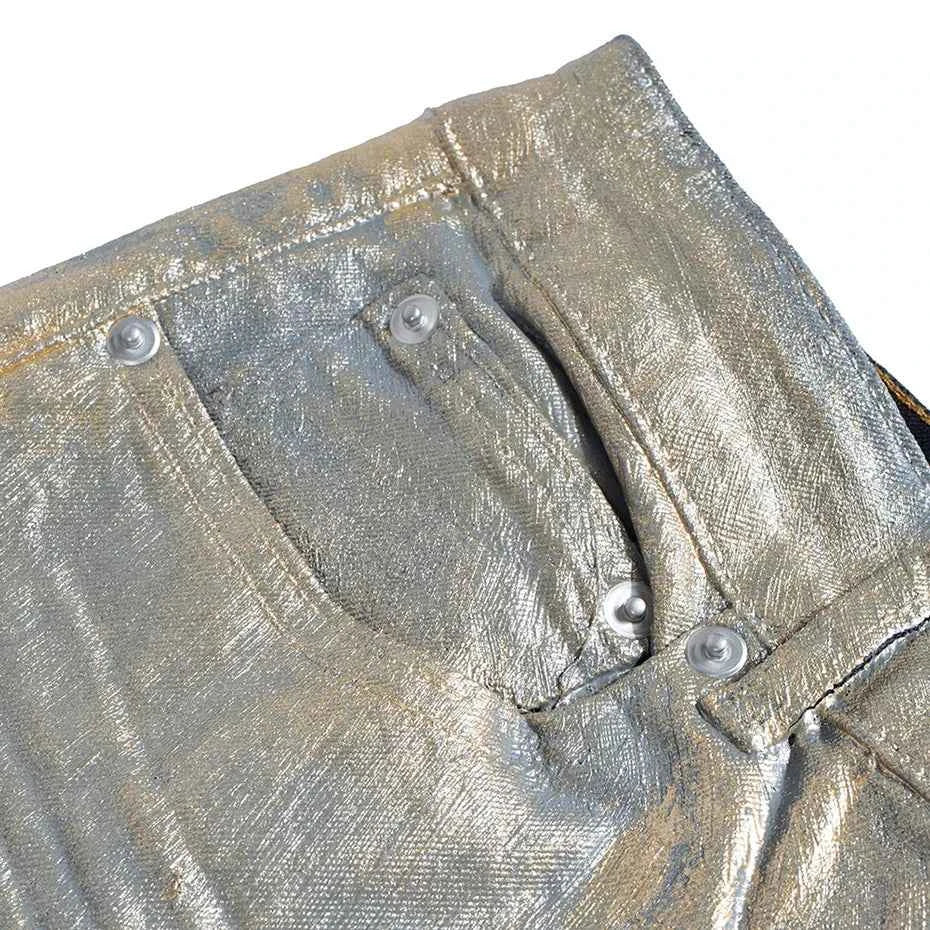Coating Flared Jeans Men Fashion Luxury Designer Jeans Hi Street Flared Denim Pants