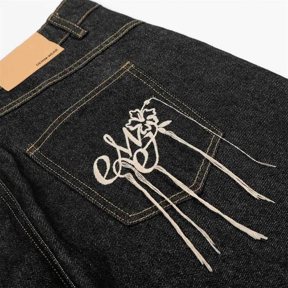 Arched Panel Embroidery Shorts