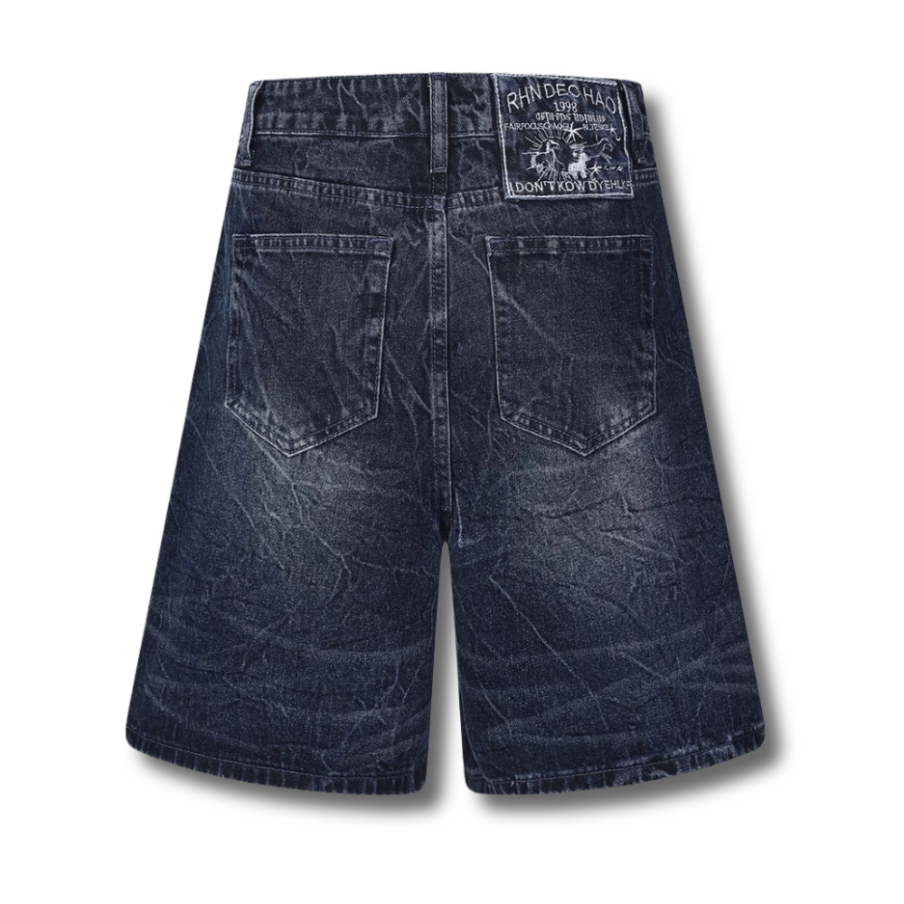 Marbled Frame Wide-Leg Shorts 002wardrobe