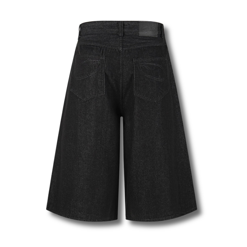 Men Wide Leg Denim Shorts Summer Casual Loose Shorts Streetwear Harajuku Hip Hop Y2K Shorts Unisex 002wardrobe