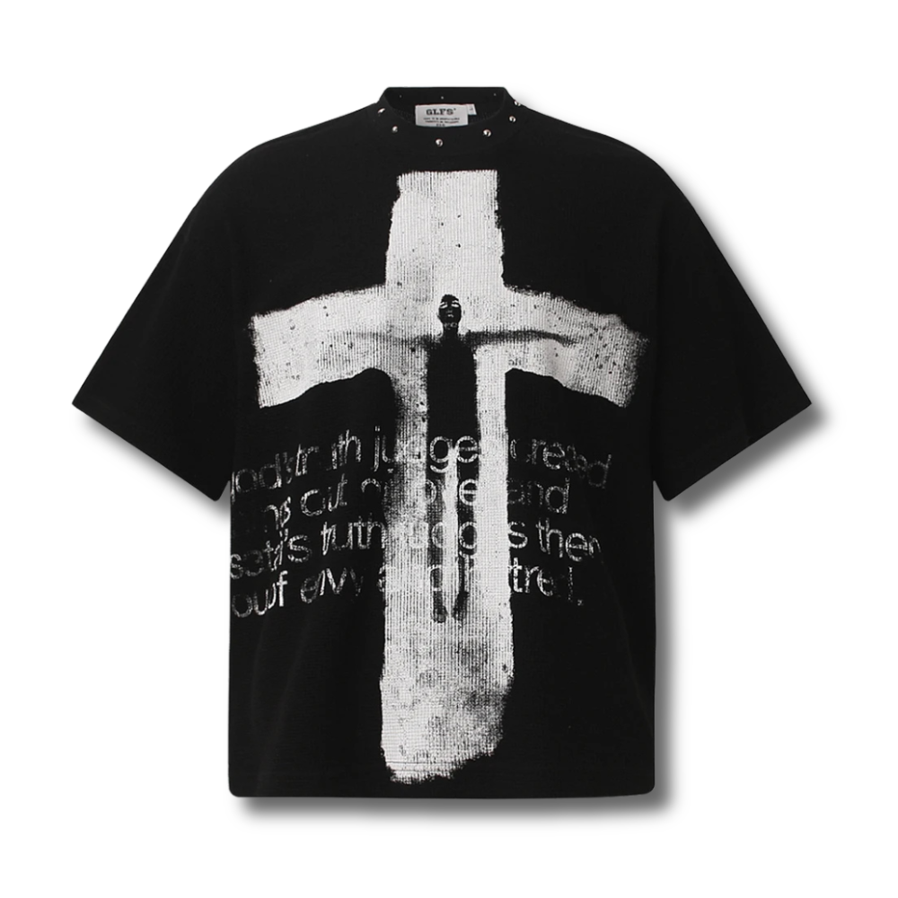 Cross Graphic T Shirts Men Streetwear Harajuku Hip Hop Oversized Y2K T-shirts Casual Loose Short Sleeve Tshirts Tee Tops Unisex 002wardrobe