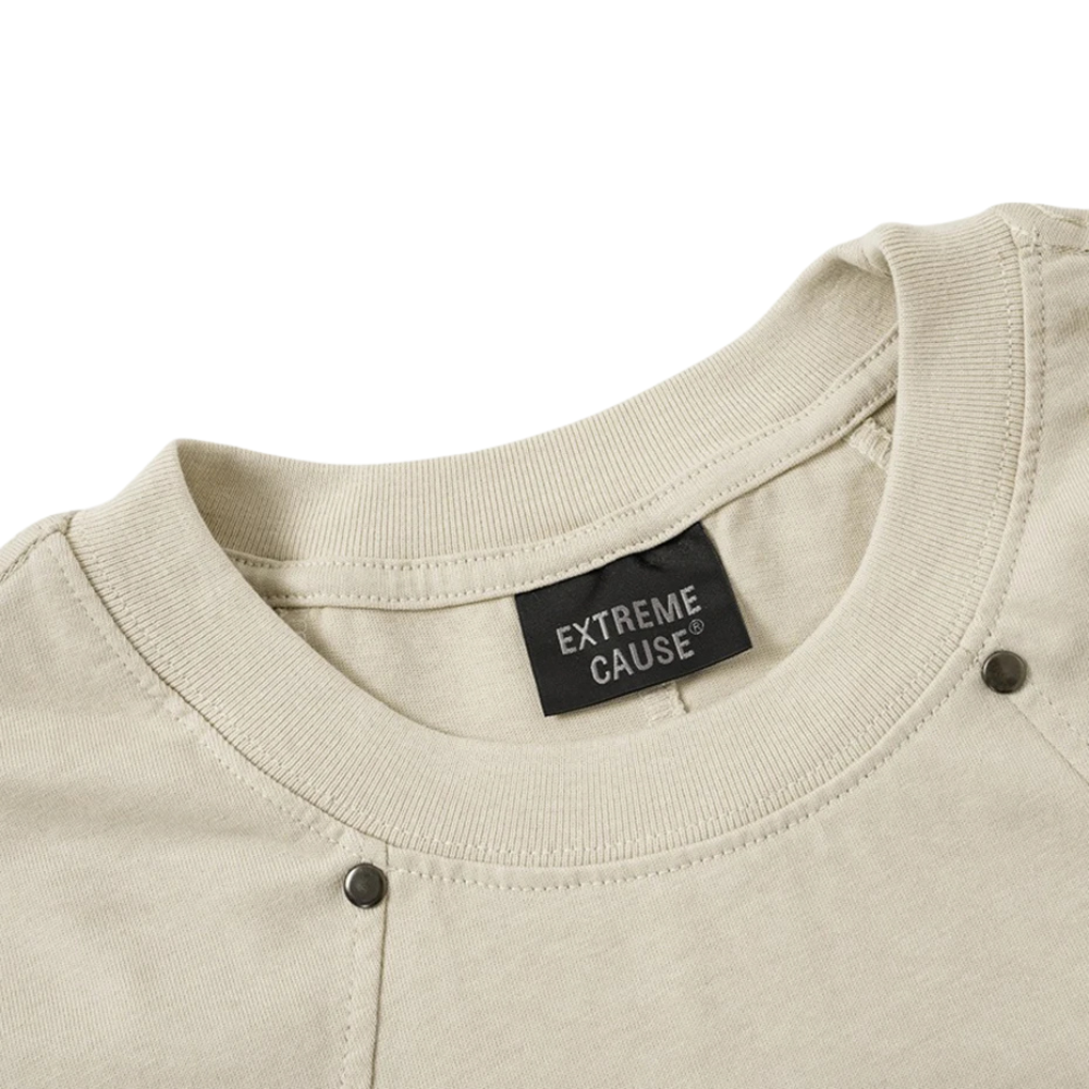 Panel-Rivet Boxy T-shirt