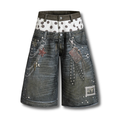 Dual-Waist Layered Graphic Wide-Leg Shorts