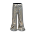 Metallic Patina Flare Denim