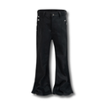 Panel-Seam Puddle Flare Denim