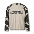 Camo-Sleeve Raglan Waffle Long-Sleeve