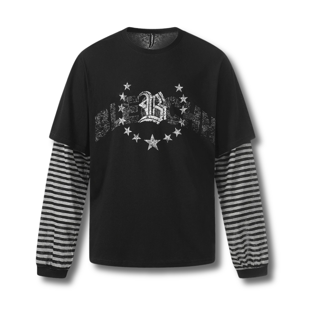 Double-Sleeve Star Graphic Long-Sleeve