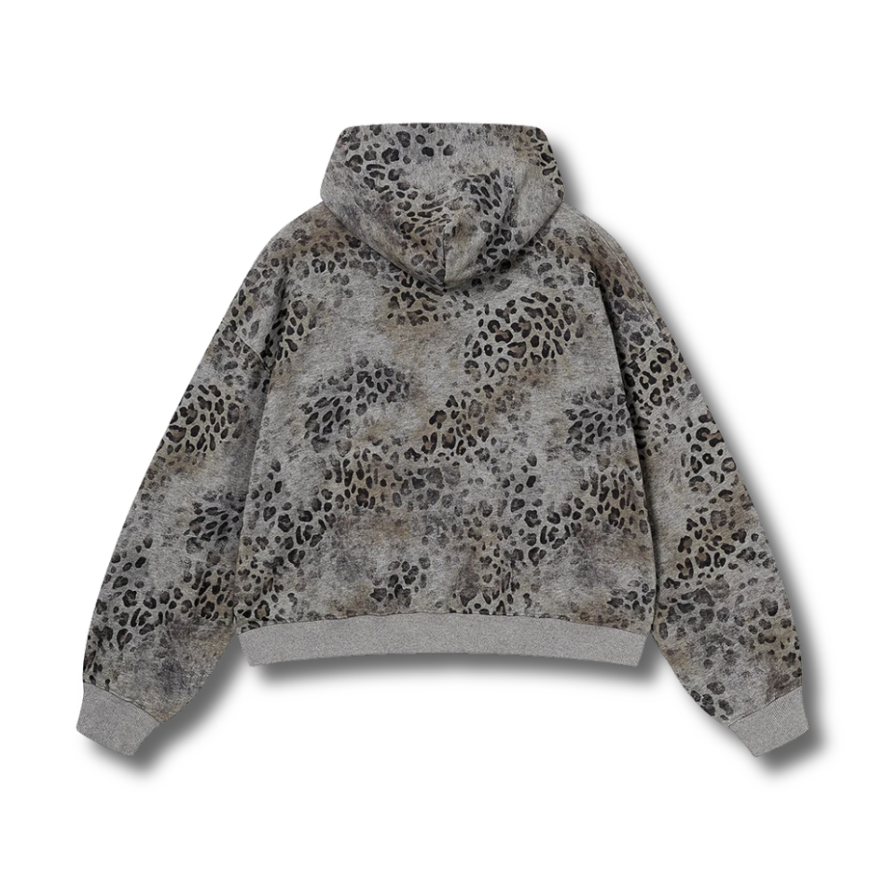 Patina Leopard Zip-Up Hoodie