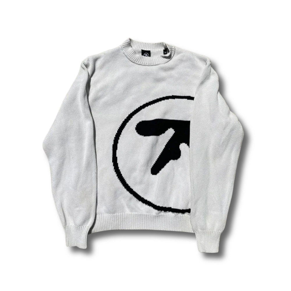 Men's Sweater Aphex Twin Knit Winter Oversized Vintage Long Sleeve Tops Jumper Pullover Y2k Streetwear Graphic Fashion Clothing 002wardrobe