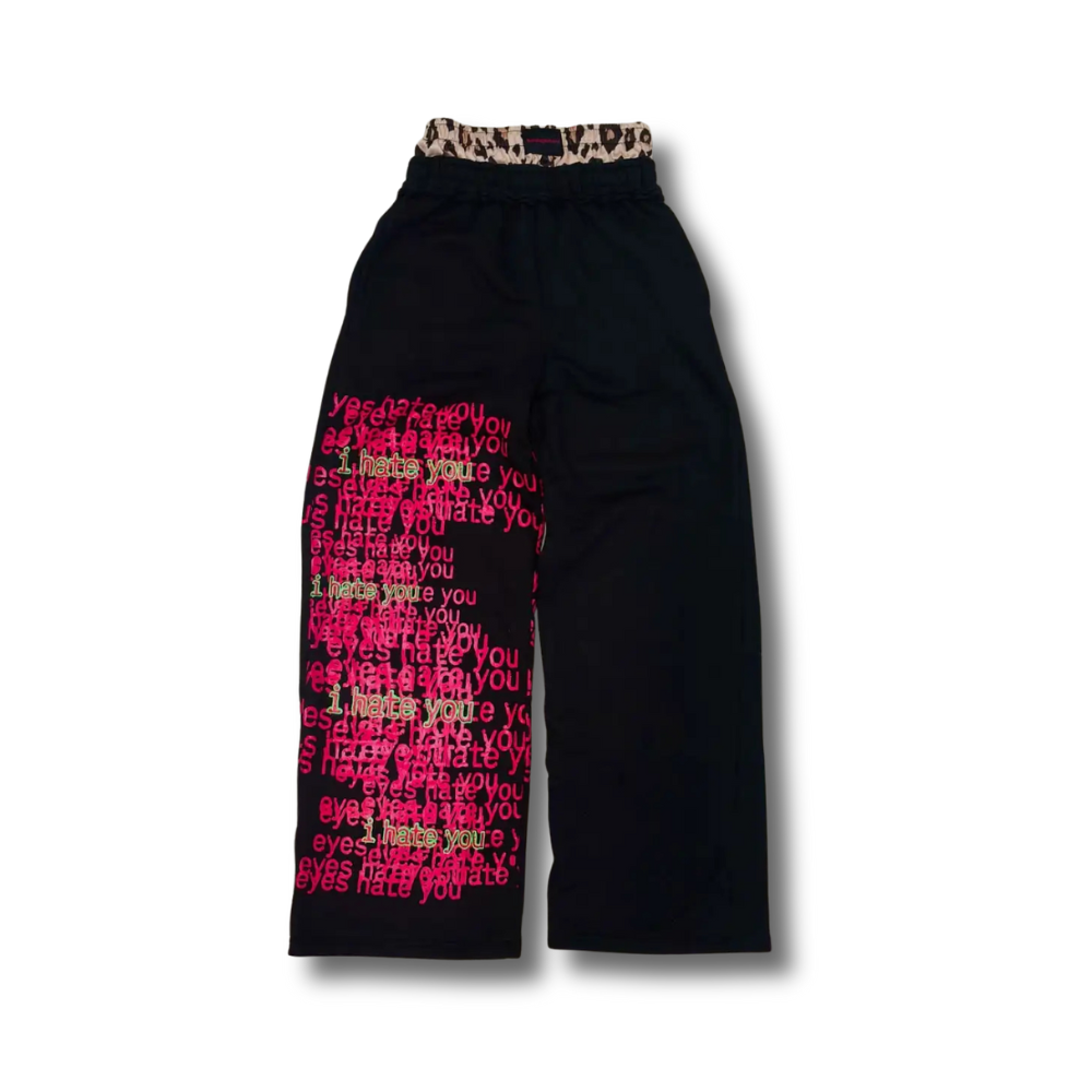 Double Waist "hate you" Sweatpants 002wardrobe