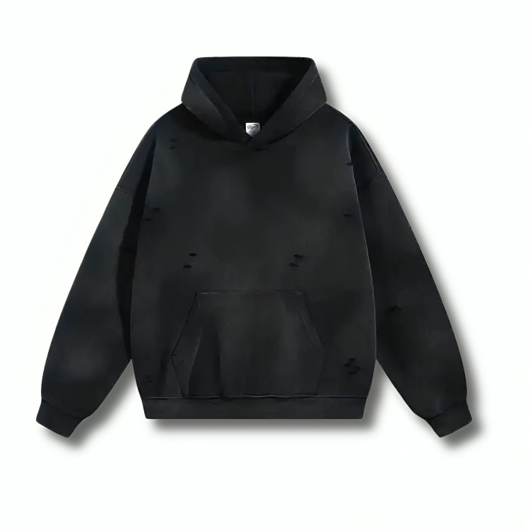 Washed Black Hoodie 002wardrobe
