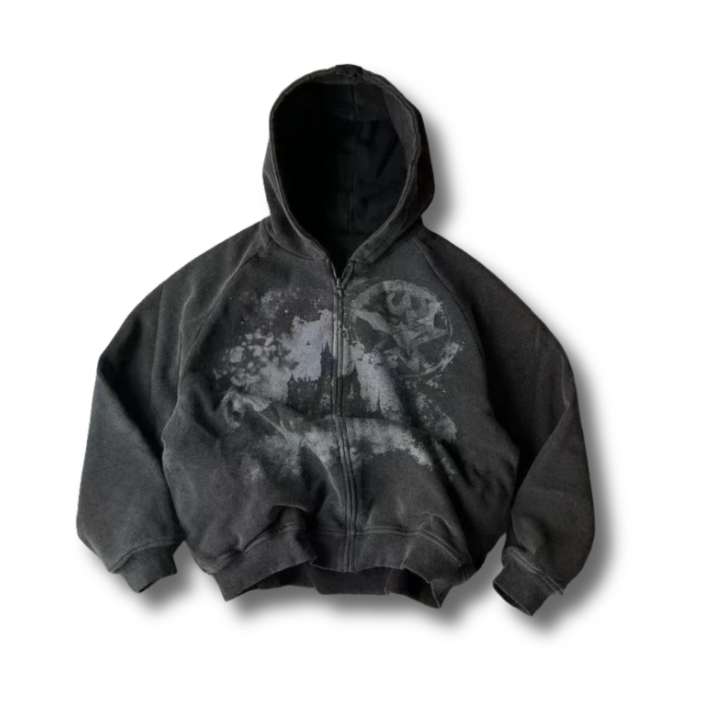 Blackout Zip-up Hoodie 002wardrobe