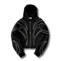 Black Striped Hoodie 002wardrobe