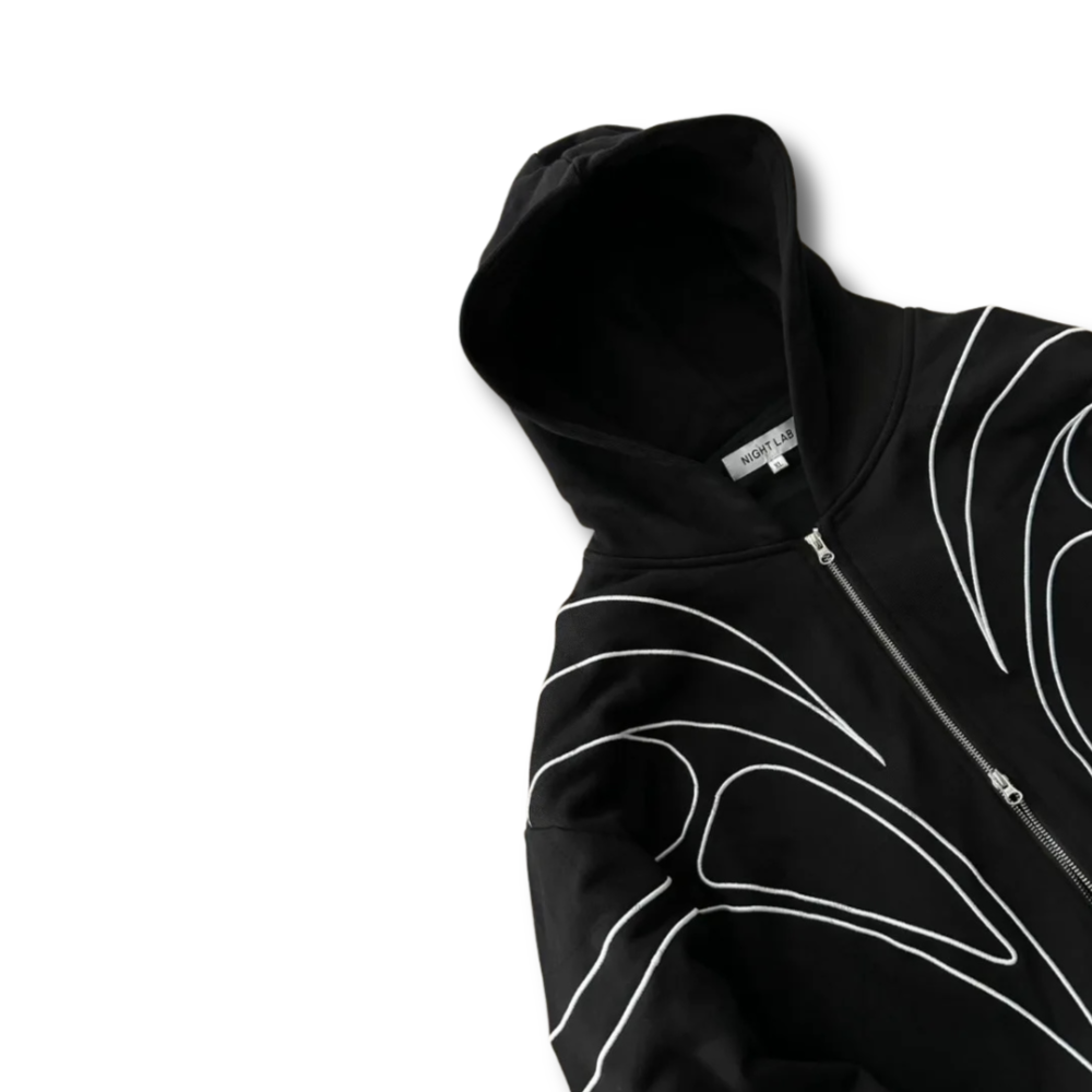 Black Striped Hoodie 002wardrobe