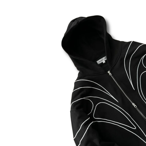Black Striped Hoodie 002wardrobe
