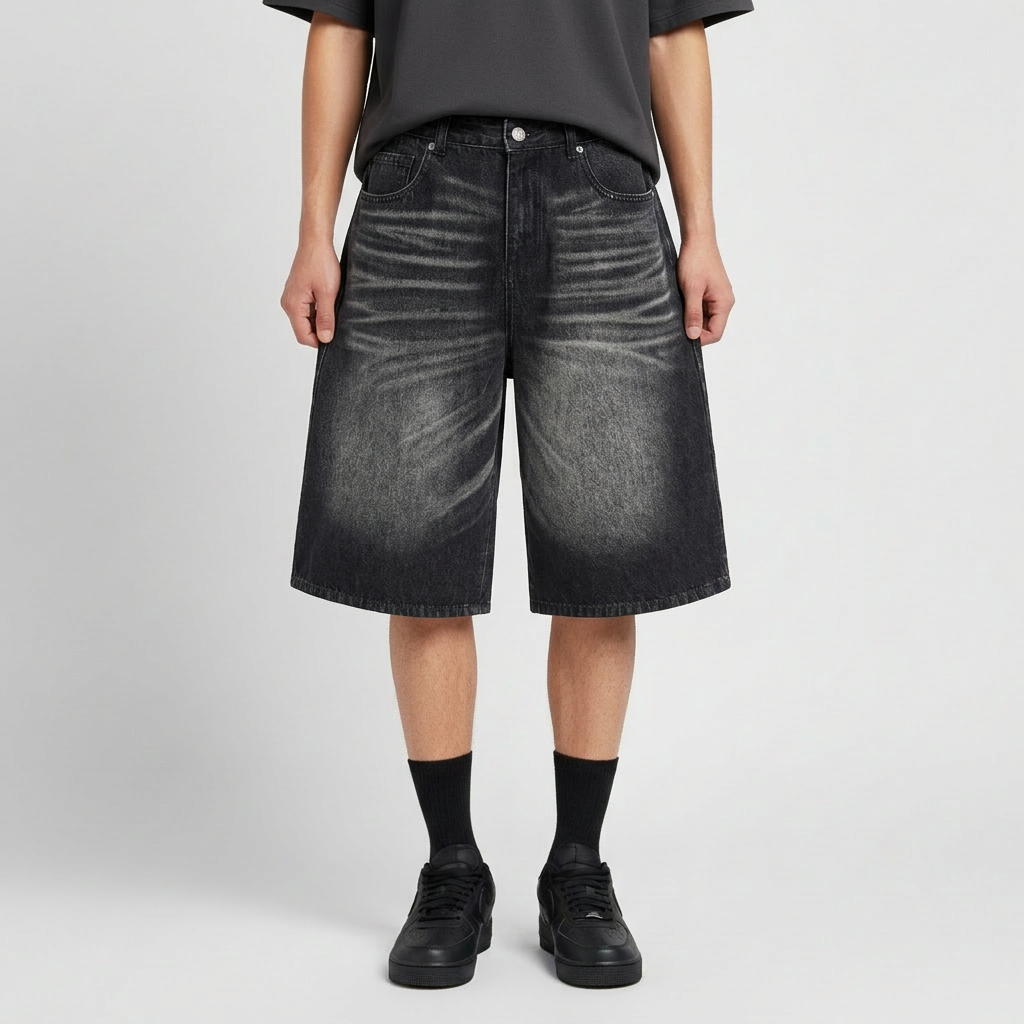 Static Fade Denim Shorts 002wardrobe