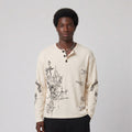Gothic Angel Henley Thermal Long-Sleeve