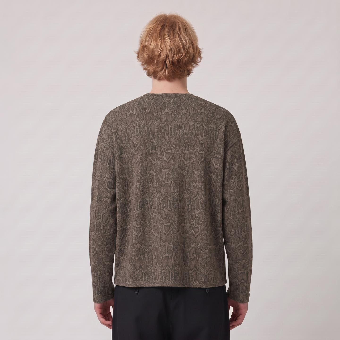 Textured Python Long-Sleeve